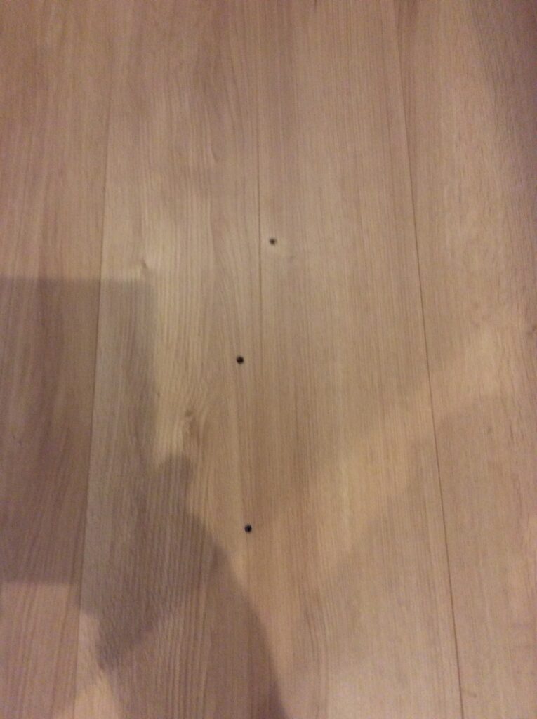 Floor screw 2 before